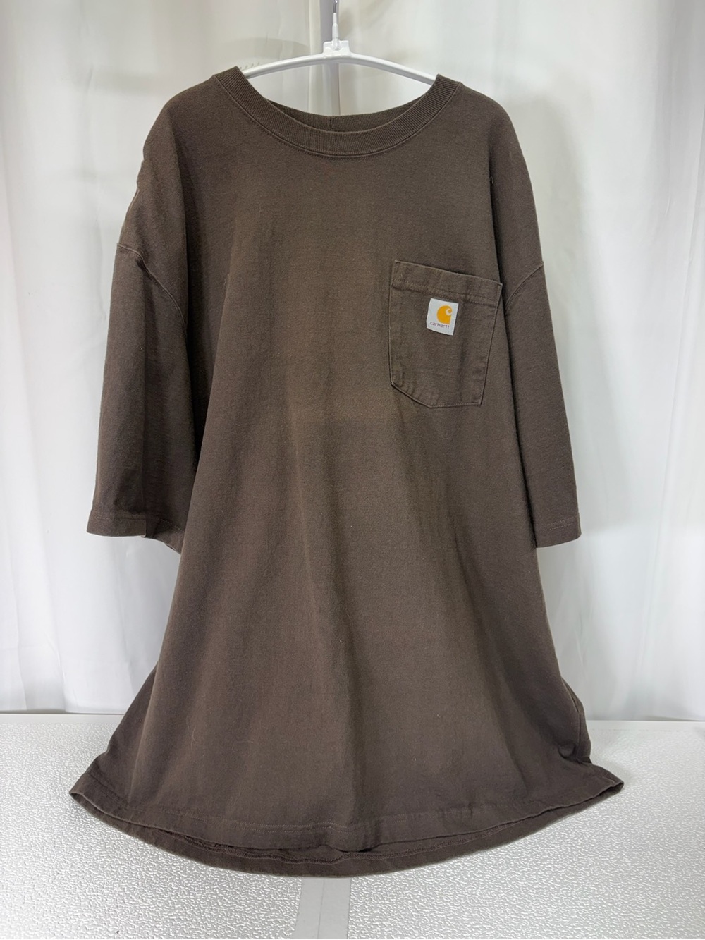 Carhartt Brown Pocket Crewneck Shirt with Logo Patch 4183